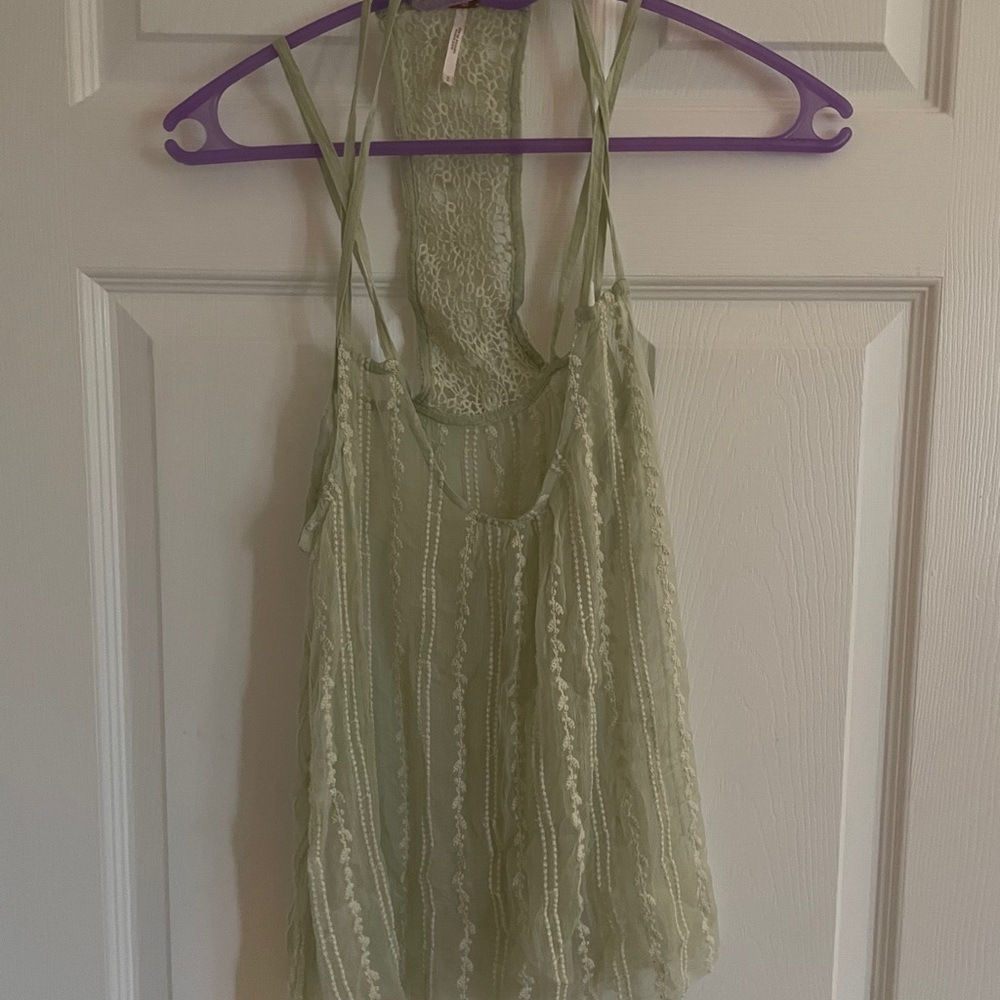 (S) Free People lightweight green tank